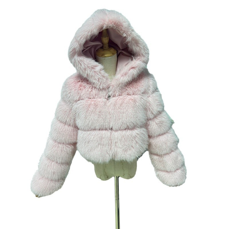 Picture of Imitation fur coat new European and American imitation fur coat factory wholesale Haining short imitation fur coat