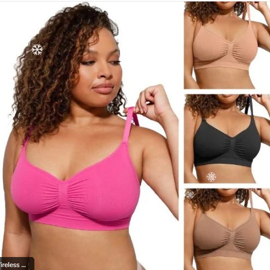 2024 Europe and the United States cross-border new Amazon AliExpress TEMU hot selling plus size thin no steel ring gathered bra