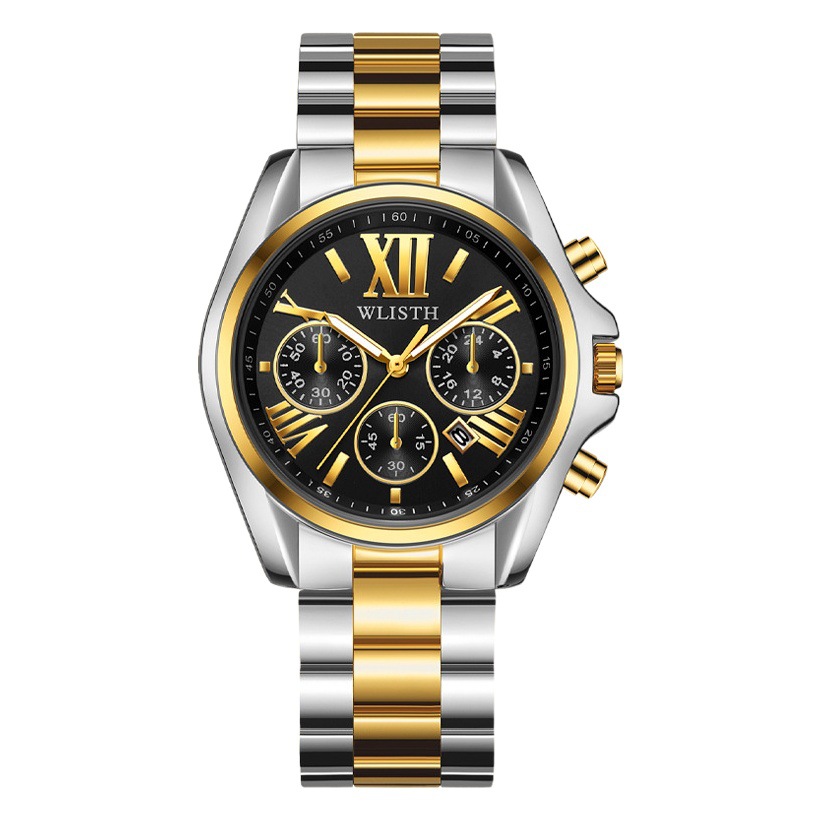 Swiss Brand Men's Watch Foreign Trade Cross-border Watch Men's Waterproof Business Luminous Calendar Couple's Watch Wholesale