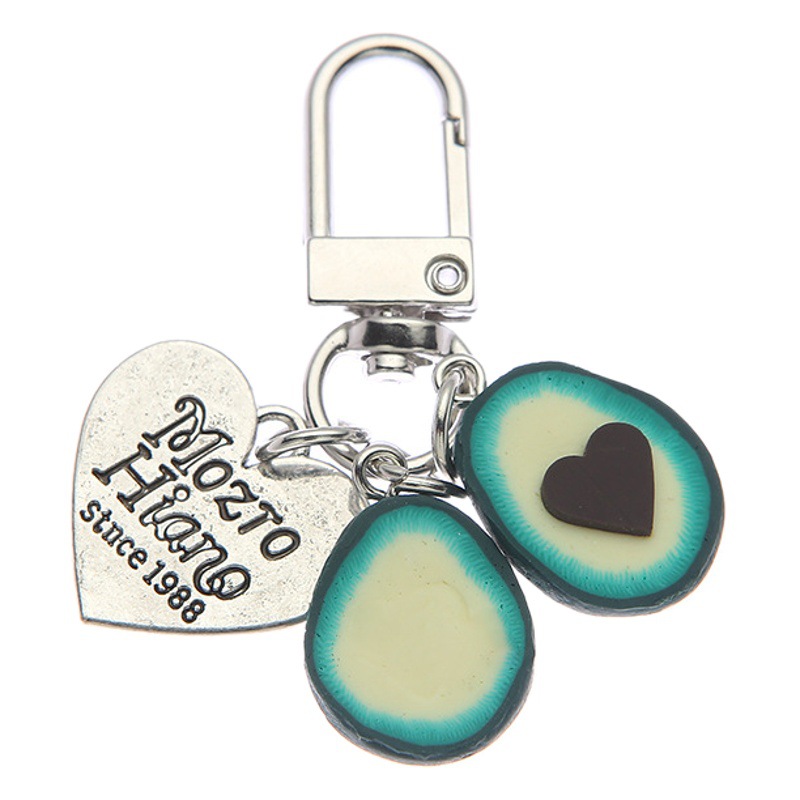 Creative avocado keychain airpods avocado love pendant cute girl heart creative bag ornaments