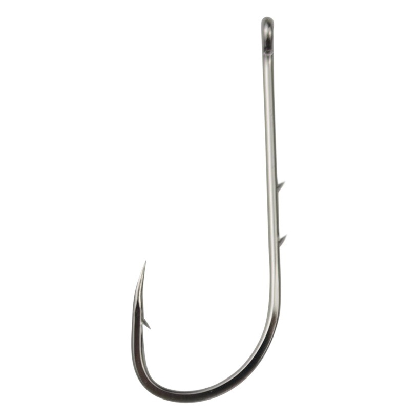 Double Back Stab Curved Hook Tide Hook Long Handle Pipe Paid Sea Hook Bulk Barb with Ring Crooked Hook Fishermen's Fishing Hook