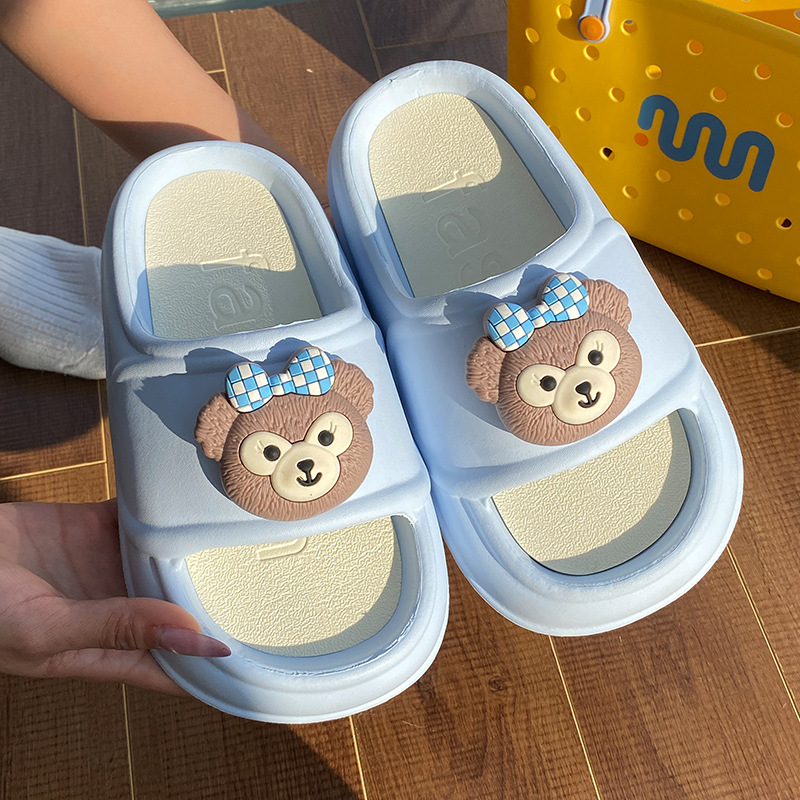 Cute bear back-to-school season eva-slippers women's summer indoor non-slip soft-soled bathroom bath sandals