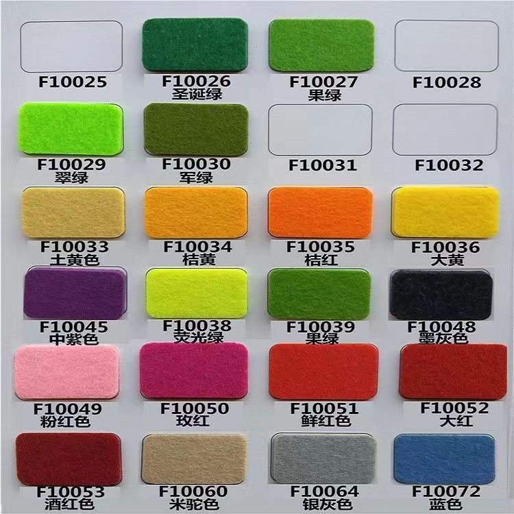 Picture of Color felt cloth 1mm-5mm thick can be cut chemical fiber needle felt self-adhesive back glue felt non-woven fabric wholesale