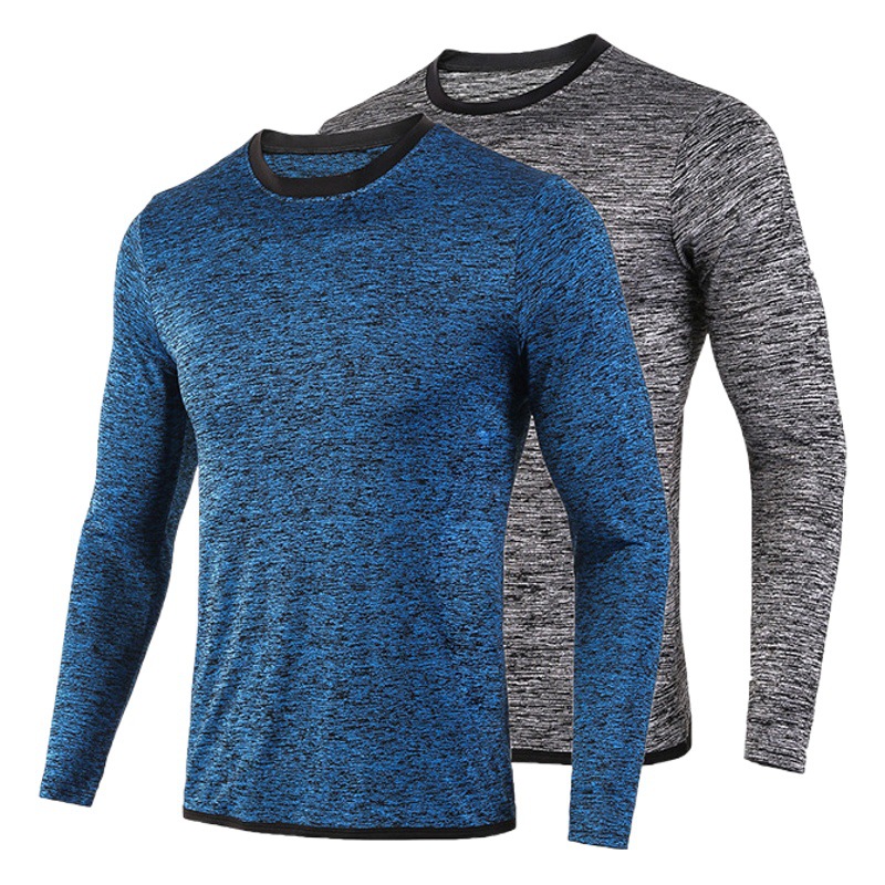 Autumn and Winter Fitness Sportswear Men's Outdoor Running Outdoor Quick-drying Clothes Loose Training Basketball Long-sleeved T-shirt