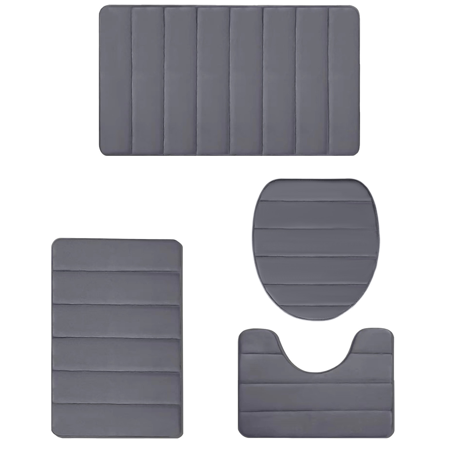 Cross-border Amazon bathroom door mat good care coral fleece quilted foot mat absorbent wear-resistant toilet anti-slip mat wholesale