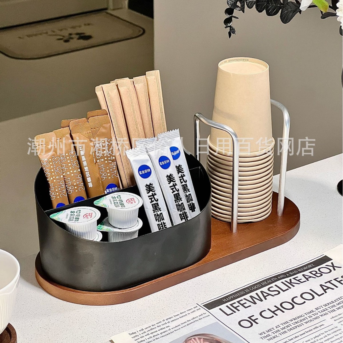 Picture of High-value Paper Cup Holder Disposable Cup Taker Desktop Coffee Table Storage Rack Tea Cup Coffee Cup Cup Holder