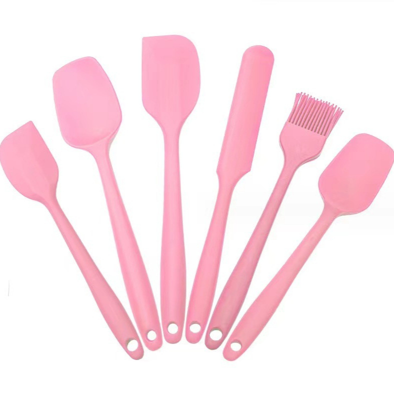 Picture of In stock kitchen baking cream Spatula Silicone six-piece baking scraper silicone brush baking suit small scraper