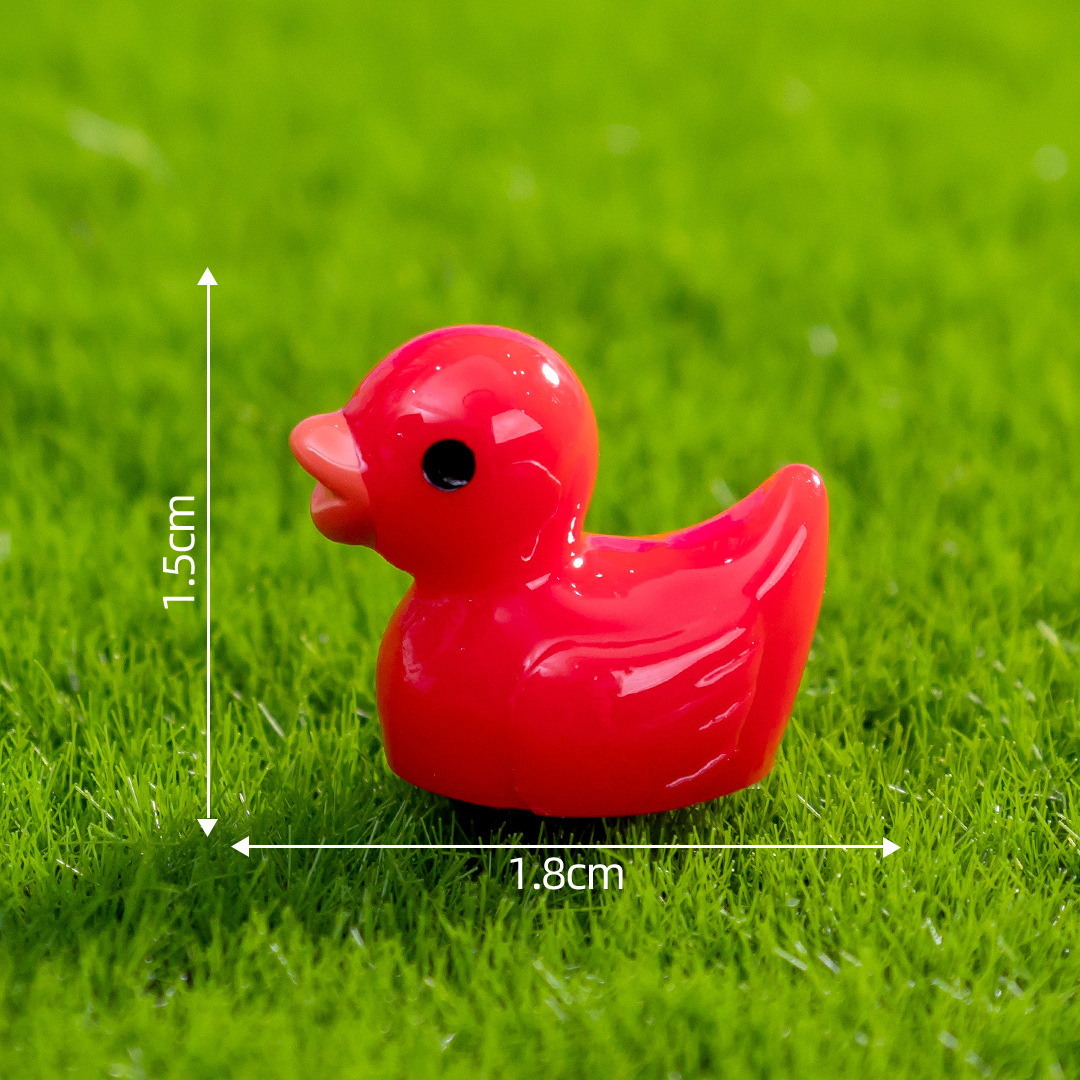 Picture of Little Yellow Duck doll pendant Moss micro landscape decoration creative ornaments mini little duck resin crafts
