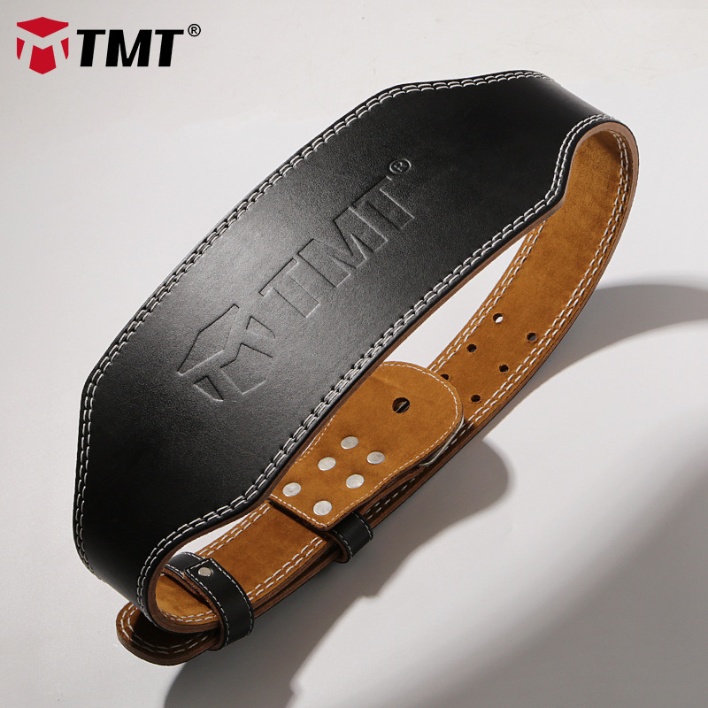 Tmt Fitness Belt Weightlifting Squat Deadlift Iron Sports Supplies Belt Leather Training Protective Gear Men's Wholesale