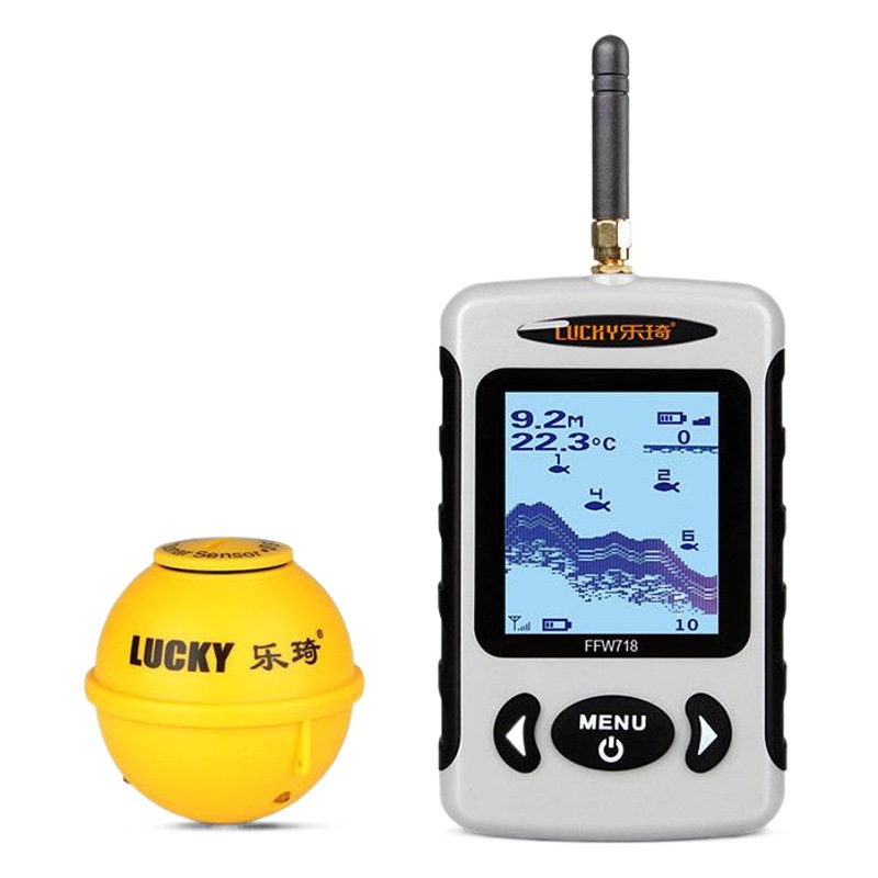 Leqi Lucky Sonar Dot Matrix Wireless Detector Fish Finder Outdoor Supplies Fishing Gear Wholesale Fish Finder