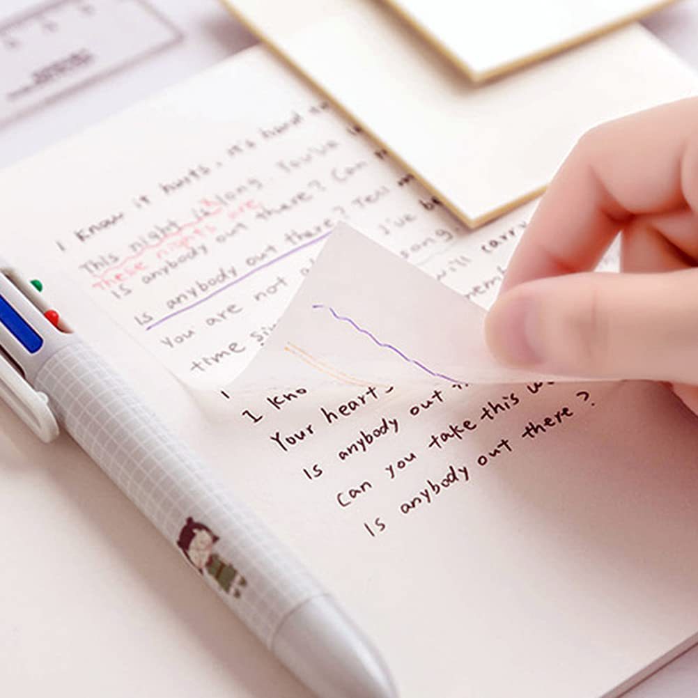 Picture of Transparent Pet Sticky Notes, Multi-Specification Index Tabs, Multi-Waterproof Sticky Notes, Easy to Tear, High Stickiness