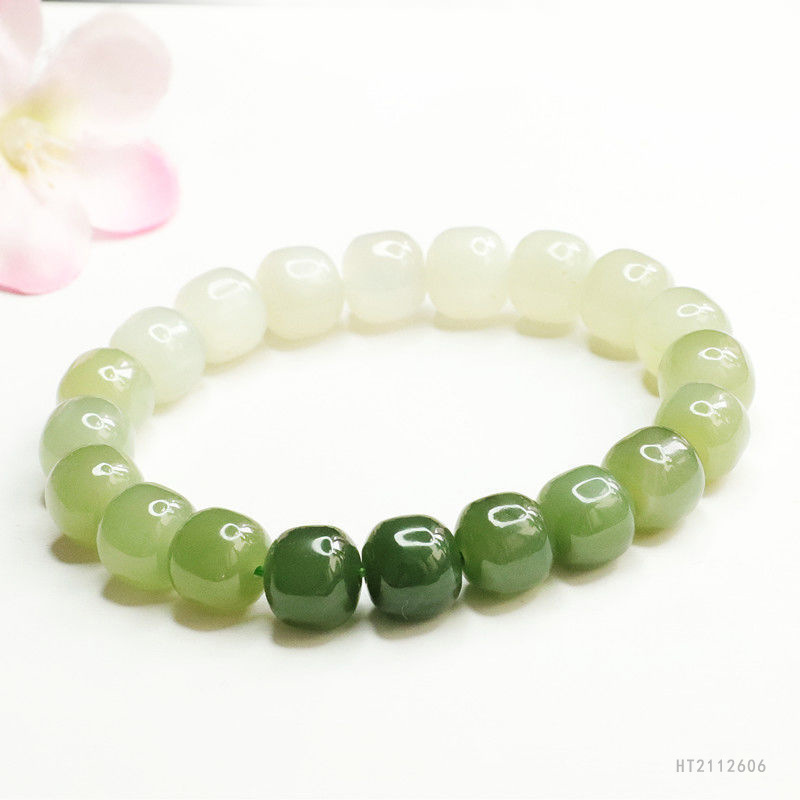 Yuyu natural Hetian jade bracelet Jasper bracelet gradient jade factory wholesale generation HT2112606