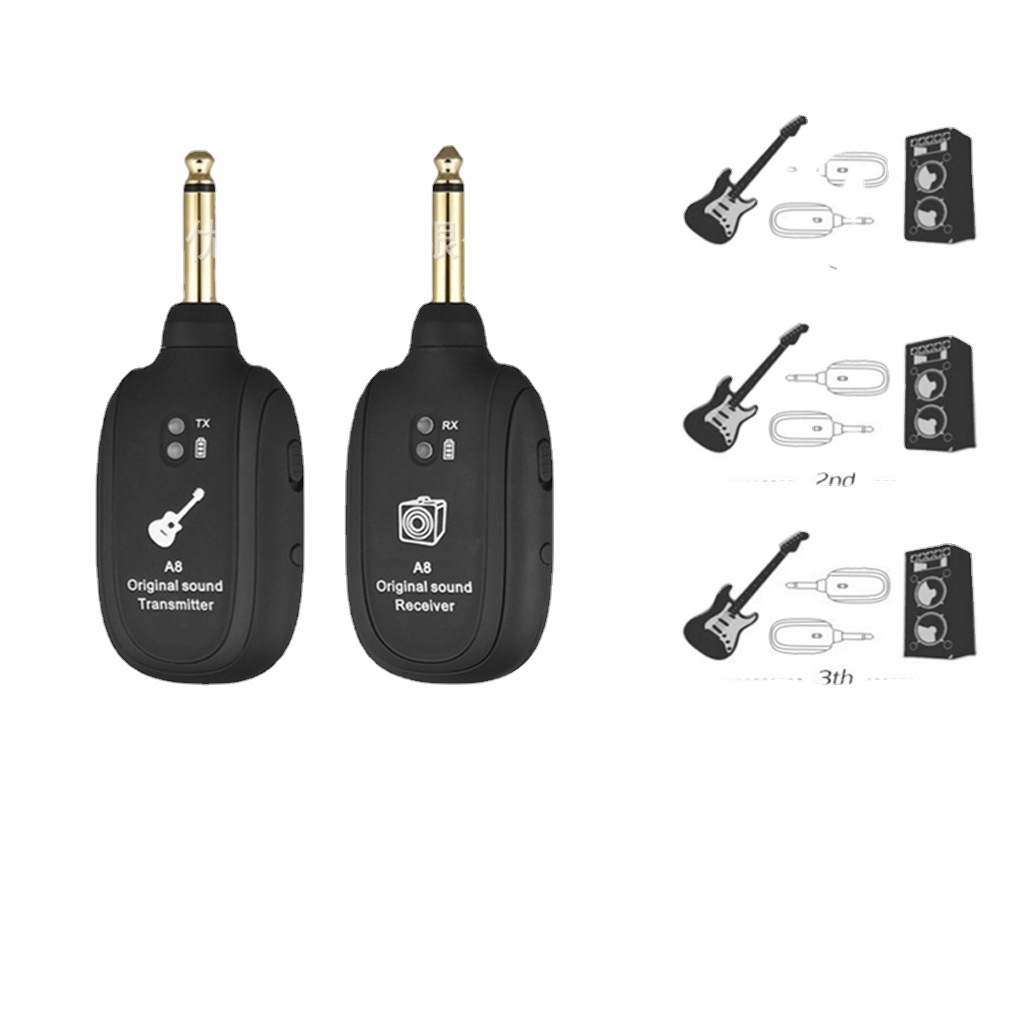A8 guitar pickup wireless receiver A8 guitar bass violin wireless transmitter