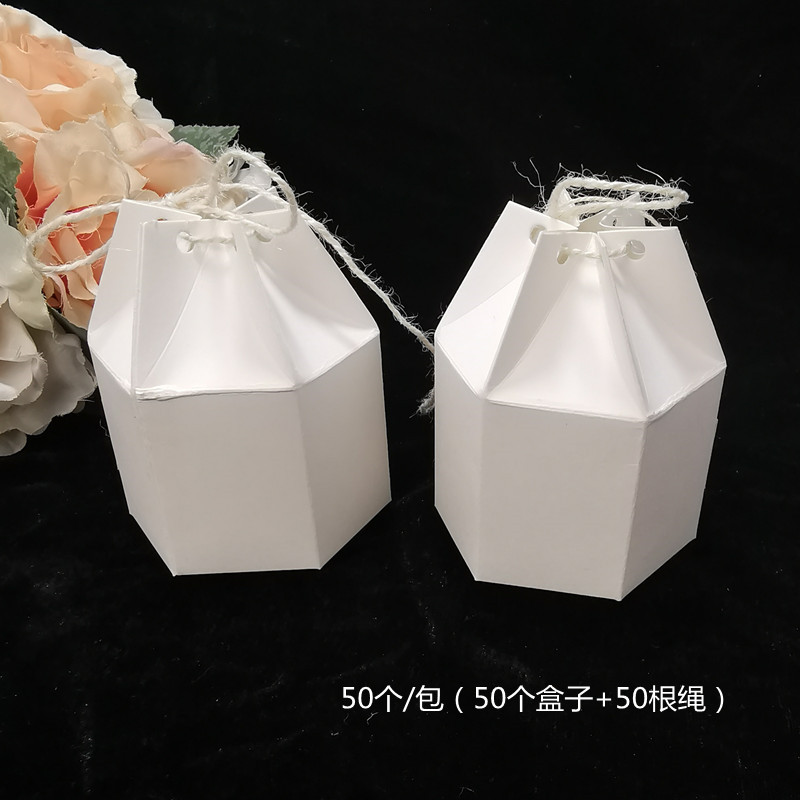 Picture of Exquisite and Creative Wedding Candy Box, Hexagonal Forest Gift Box, Wedding Souvenir, Egg Hexagonal Packaging Box