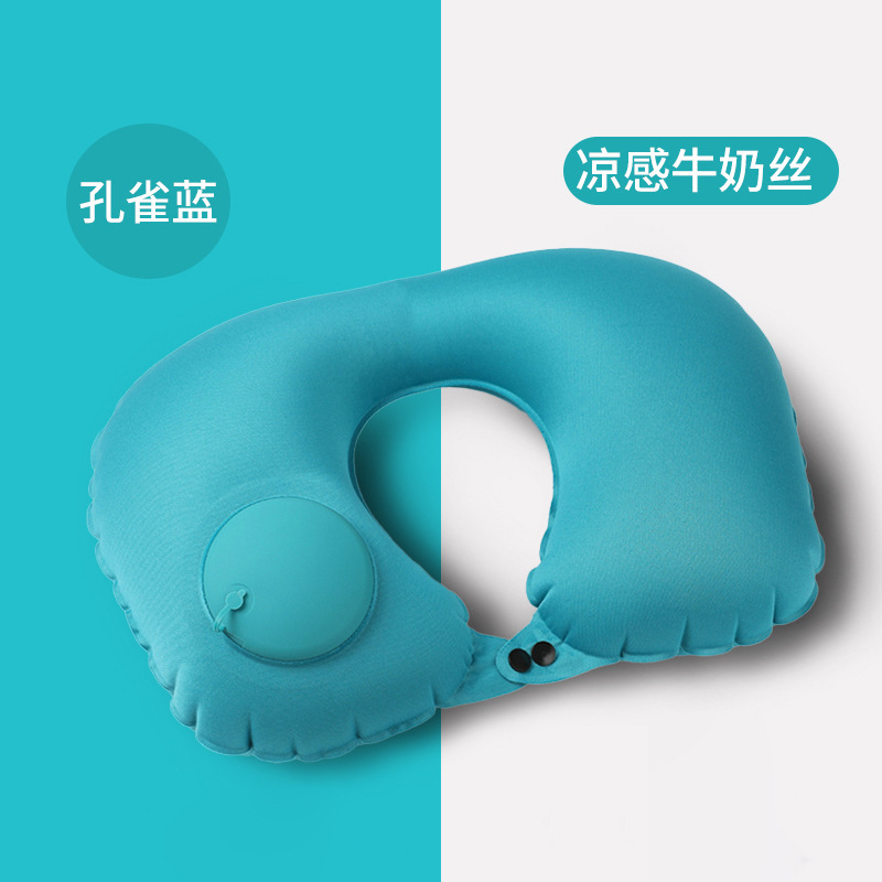 Picture of Inflatable U-shaped Pillow Cool Pressing Inflatable Pillow Travel Portable Neck Pillow Travel Sanbao Storage Pillow for Airplane