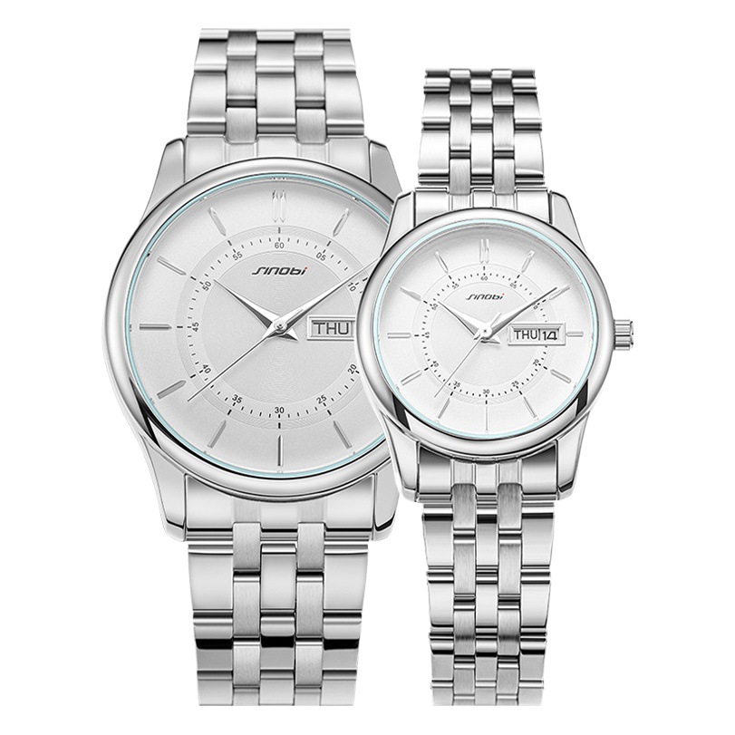 Sinobi Watch Men's Export Business Quartz Watch Couple Watch Pair Watch Steel Band Waterproof Wholesale Men's Watch 9832
