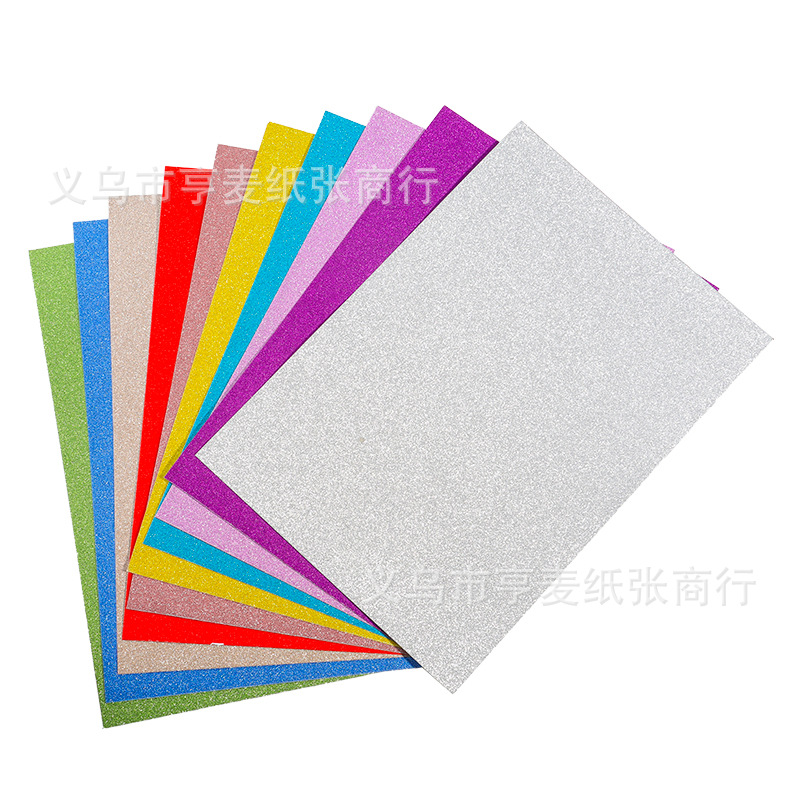 Picture of Wholesale 250g White Card Glitter Paper Sprinkled with Onion Powder Paper Glitter Paper Glitter Paper Wrapping Paper