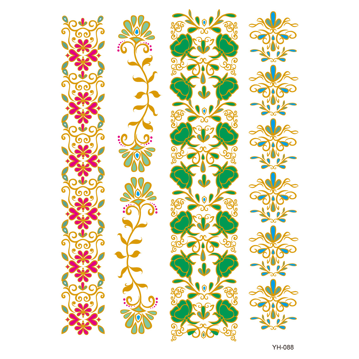 Picture of Bronzing tattoo stickers manufacturers in stock wholesale waterproof tattoo stickers fashion tattoo stickers