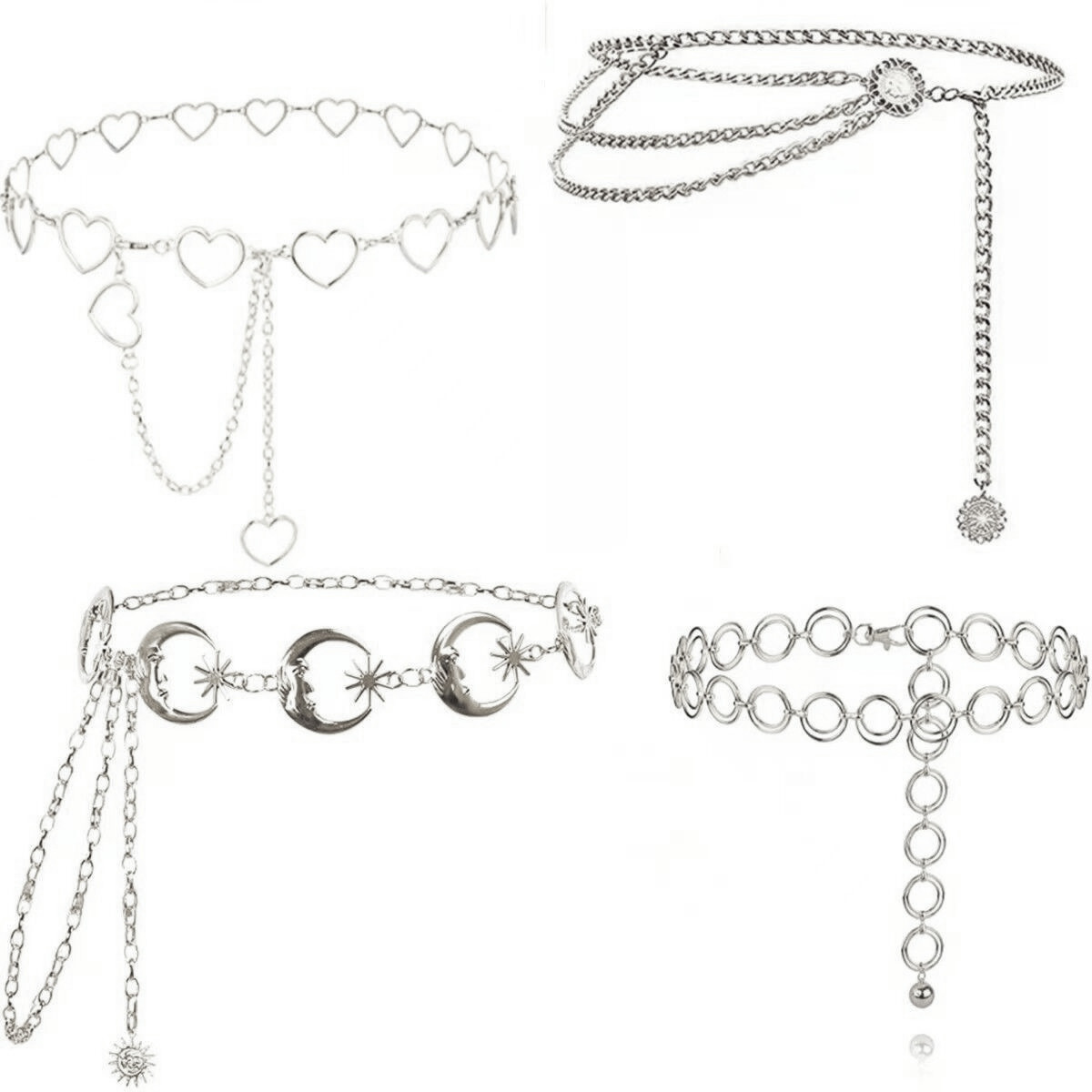 Picture of Europe and the United States cross-border fashion love waist chain women's elegant metal moon body chain autumn and winter sweater waist chain wholesale
