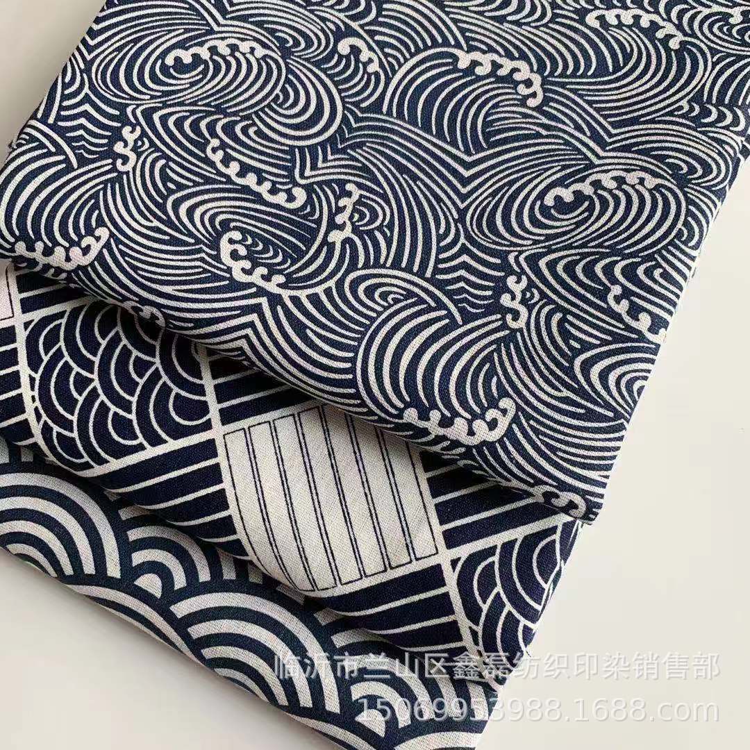 [Factory direct supply] DIY handmade and storm linen printed luggage cloth tablecloth decorative cloth