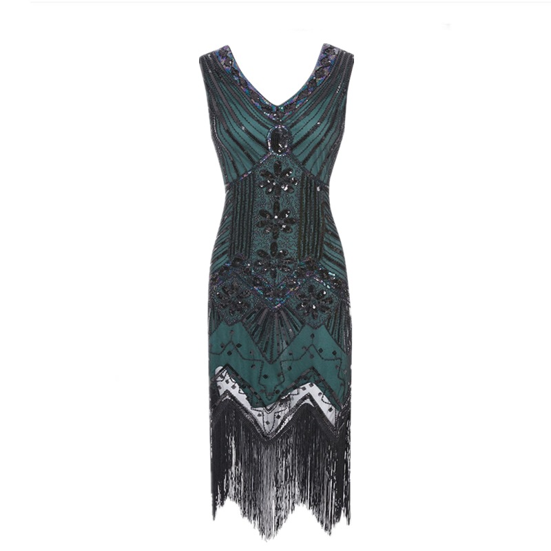 Picture of Gatsby Evening Dress Banquet Dress Tassel 1920 Vintage Sequins dress Amazon plus size Women's Dresses