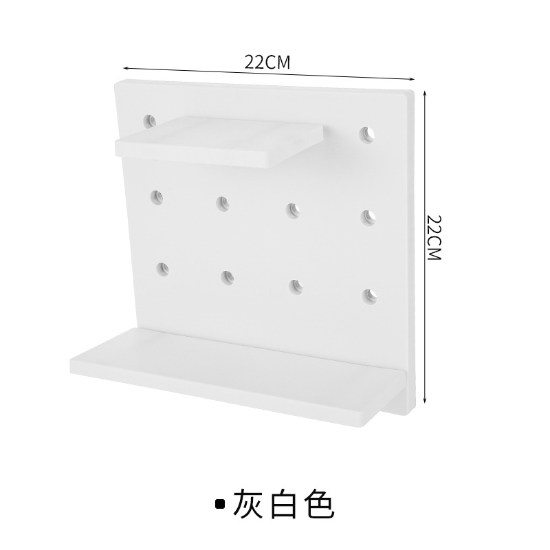 Picture of Casual Plastic Hole Board Set Living Room Kitchen Wall Bedroom Storage Wall Partition Home Wall Hanging Shelf