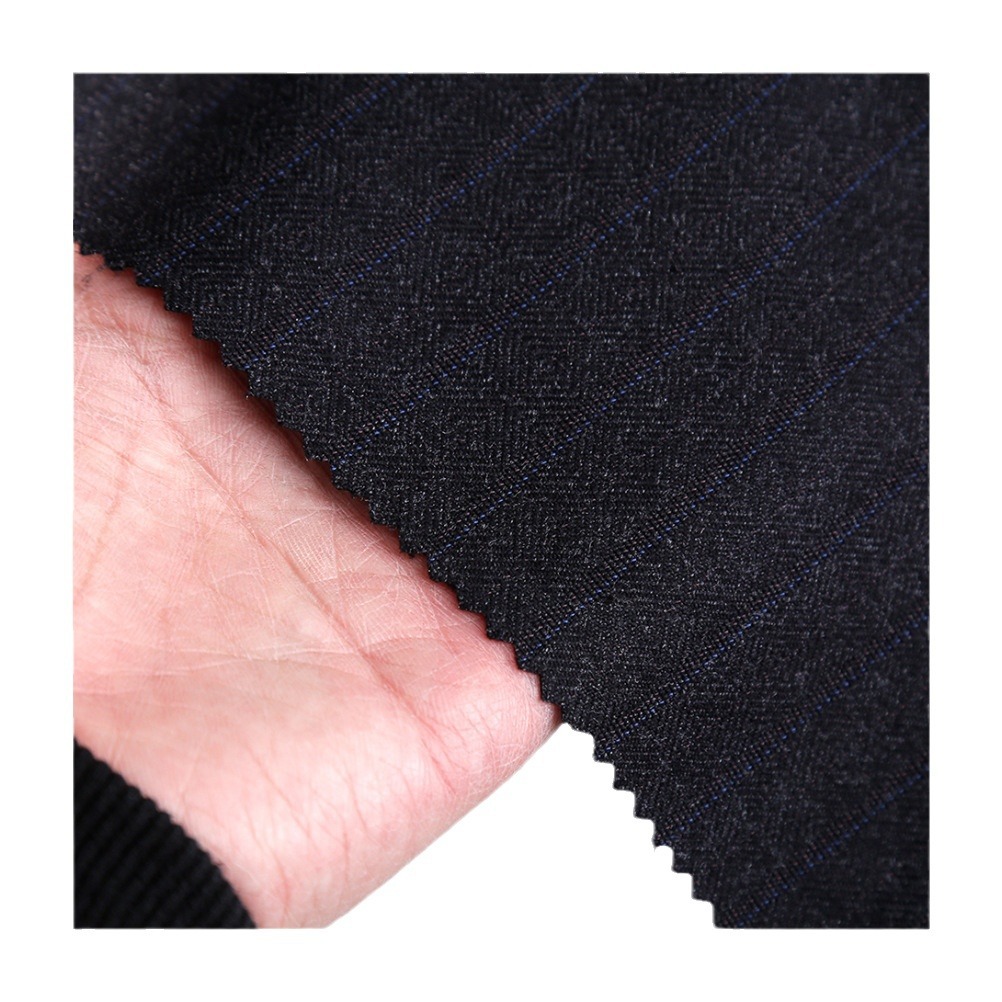 Picture of Premium Suit Fabric Tr Striped Uniform Fabric Tr Fabric High-Grade Gray Blended Pants Suit Fabric 6136