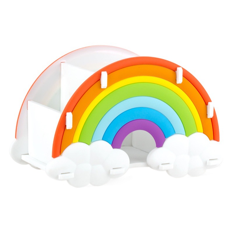 Cross-border exclusive for Nordic style Rainbow Bridge Pen Holder Wholesale Silicone Creative Desktop Office Stationery Storage Box