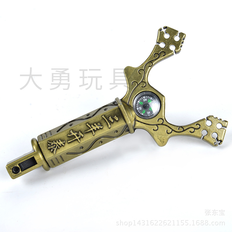 Picture of Sanyangkaitai 6-strand alloy slingshot outdoor traditional competitive polishing nostalgic stall temple fair night market manufacturer bullet worker