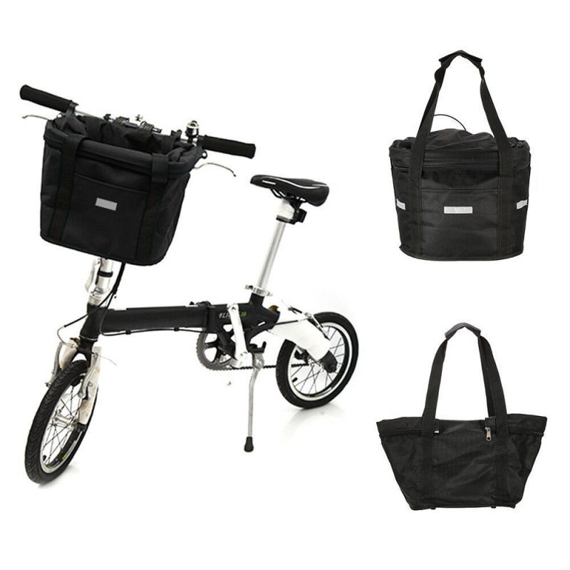 Factory wholesale new cloth bag basket waterproof electric bicycle canvas basket folding bicycle cloth basket