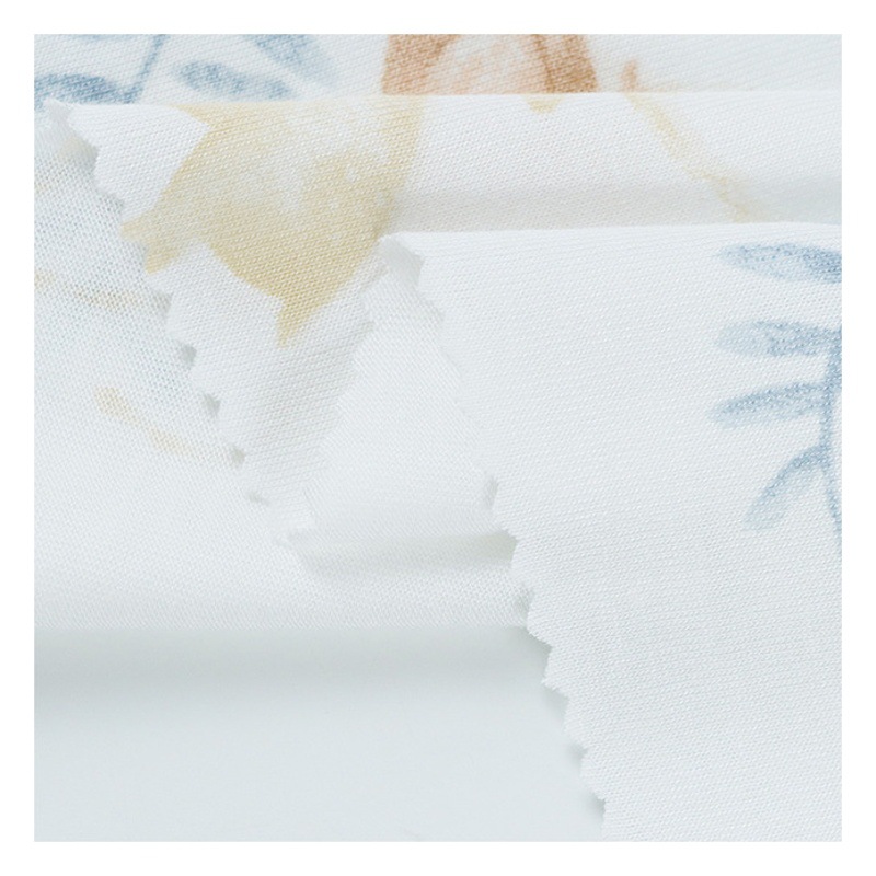 Summer Baby Pajamas Air-conditioning Clothing Bamboo Fiber Fabric Bamboo Cotton Printed Plain Jersey Fabric Summer Baby Fabric