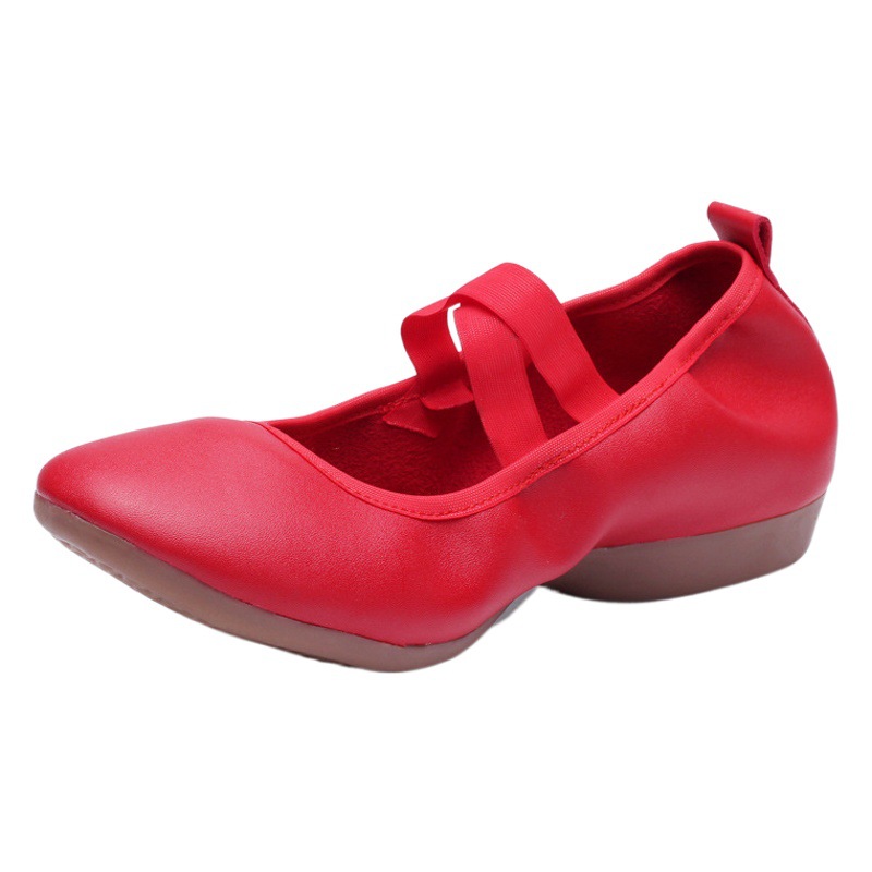 Dance Shoes Square Dance Shoes Dance Shoes Flat Heeled Soft Sole Leather Training Shoes Teacher Shoes Latin Dance Shoes 2025 Shoes