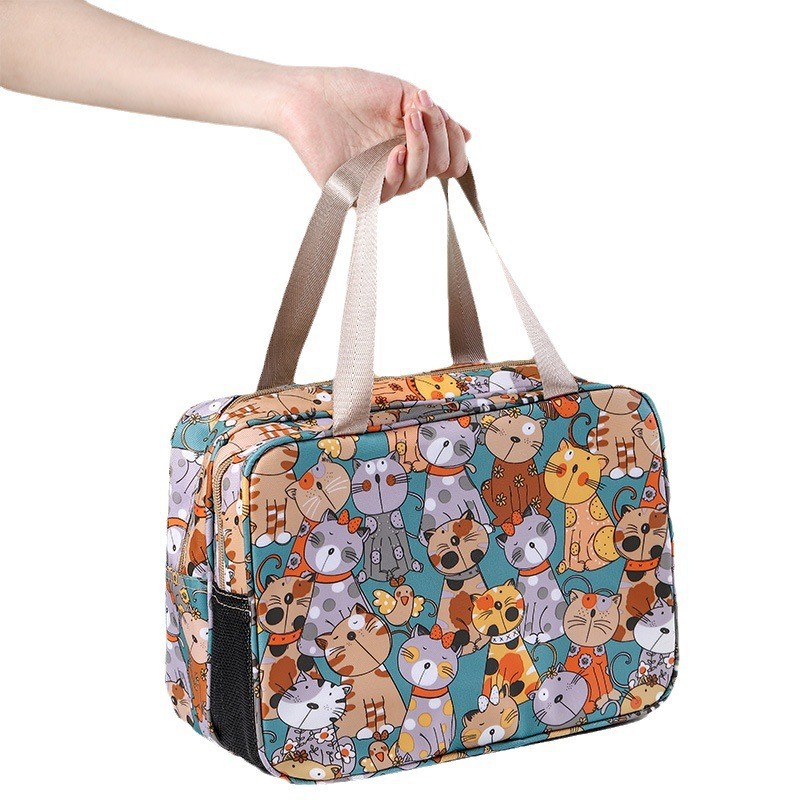 Picture of Double-Layer Large-Capacity and Good-Looking Storage Bag for Travel, Portable Toiletry Bag, Simple Waterproof and Stowable Cosmetic Bag