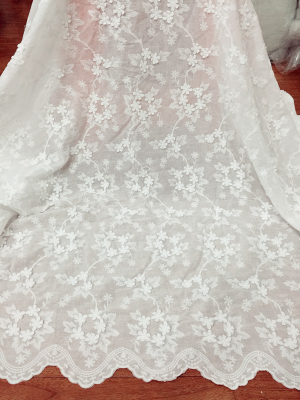 1049637 cotton full embroidery home textile fabric fabric clothing accessories width 135cm