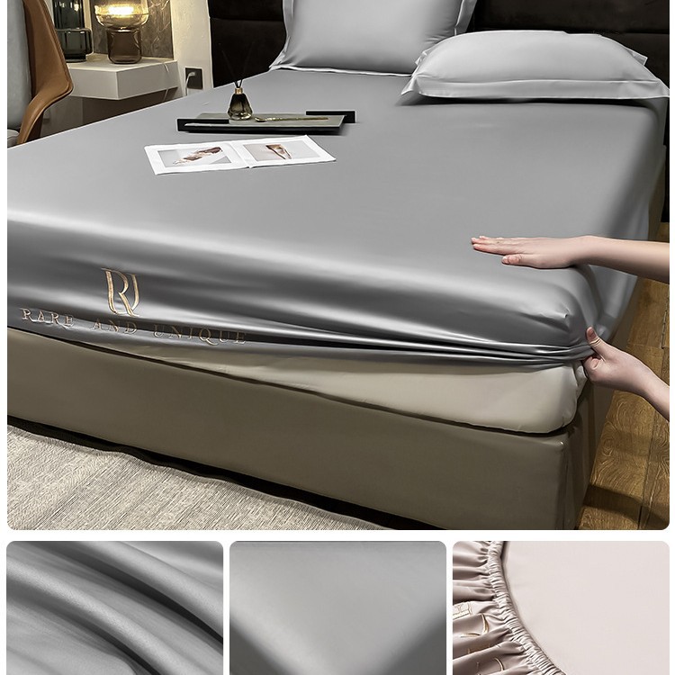 Picture of Class A 120 cotton 100 cotton bed hat single mattress dustproof protective cover all-inclusive bed sheet bedspread summer 4