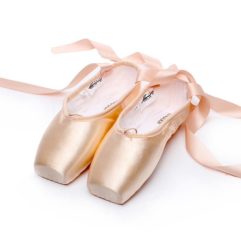 Picture of Ballet shoes girls pointe shoes strap satin dancing shoes flat practice shoes big children dance shoes foreign trade wholesale