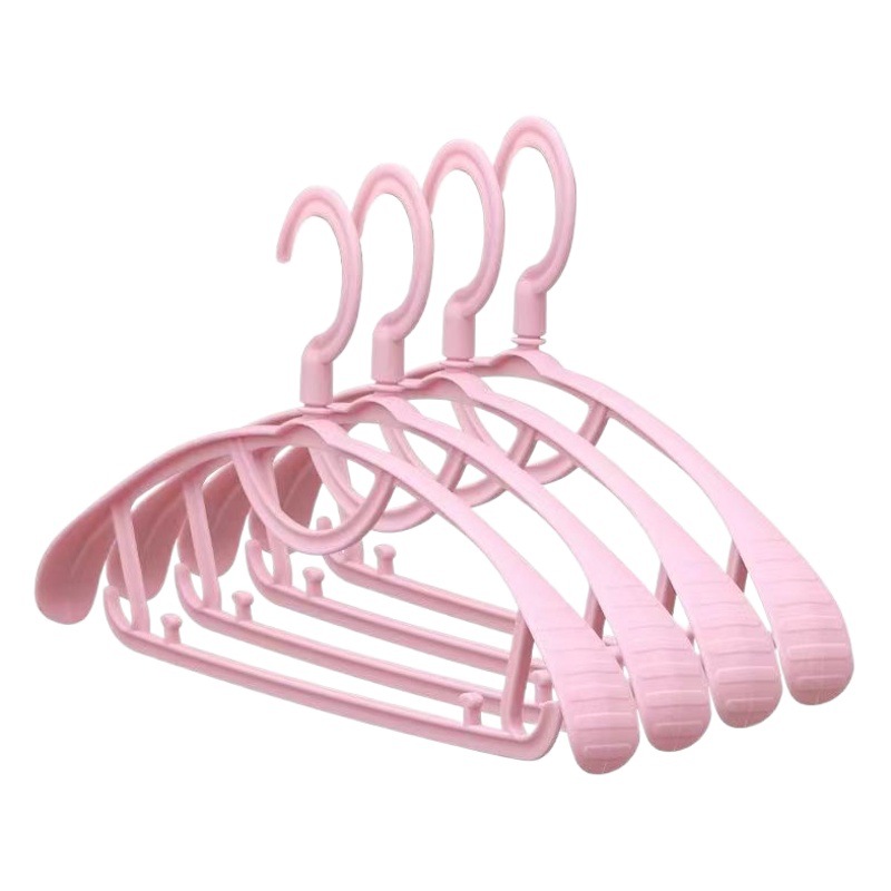 Picture of Seamless Wide Shoulder Hanger Household Non-slip Clothes Rack Adult Bold Plastic Clothes and Pants Hanger Dormitory Student Clothes Support