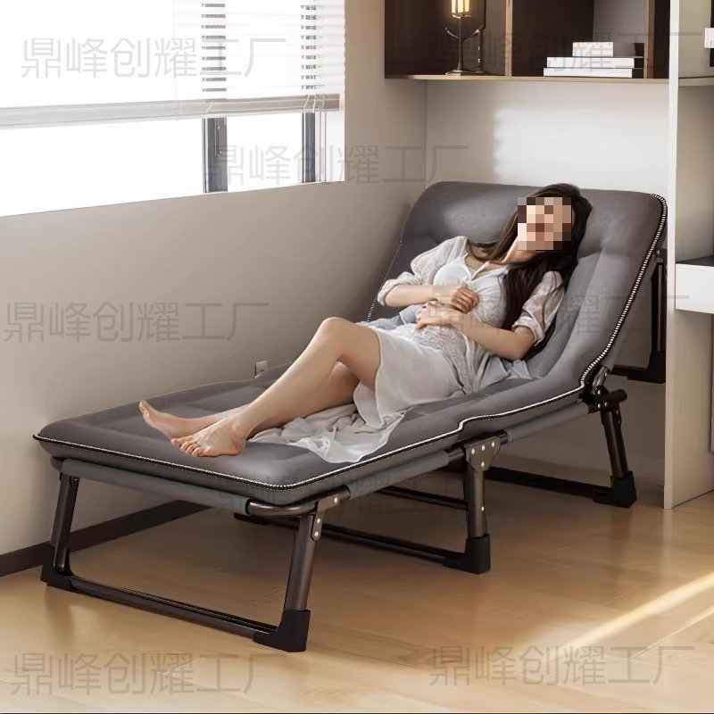 Folding Bed Single Bed Home Portable Multi-Functional Recliner Office Simple Lunch Break Bed Adult Simple Camp Bed