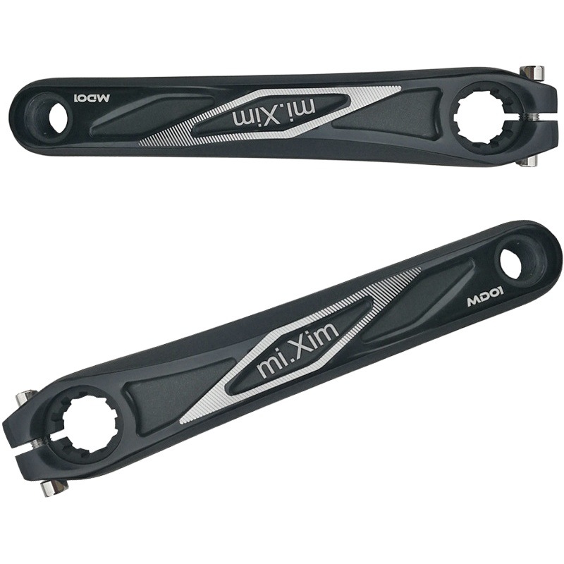 Bicycle mountain bike hollow integrated tooth plate 10 groove spline left crank crank leg left leg