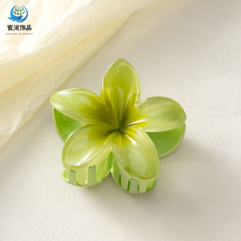 Picture of Cross-border egg flower clip large high-grade gradient Flower hairpin back head updo ponytail shark clip headdress