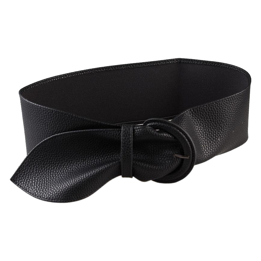 Cross-border Wholesale Retro Fashion Wide Belt Women's Simple All-match Coat Belt Accessories Pin Buckle Decorative Waist Cover Black