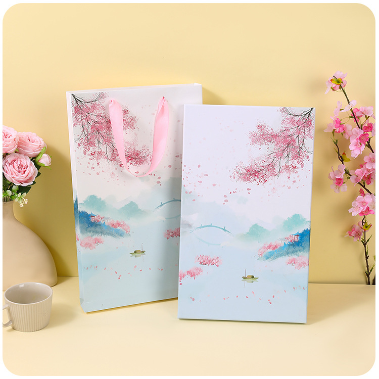 Picture of Factory in stock straight hair cover national style fan box antique crane element handbag hand gift box packaging box