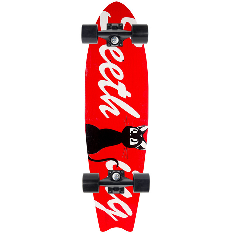 Picture of 28 inch maple small fish Board children Brush Street road beginners four-wheel skateboard single rocker skateboard