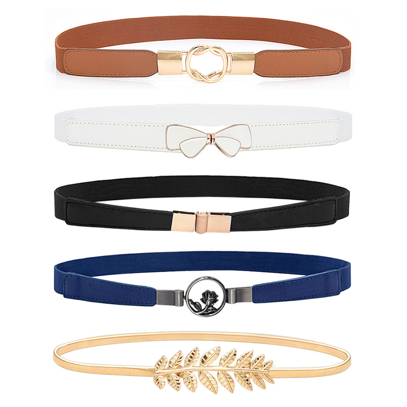 Picture of Simple Fashion Elastic Buckle Women's Thin Belt Women's Skirt Decorative Belt Elastic Belt with Belt