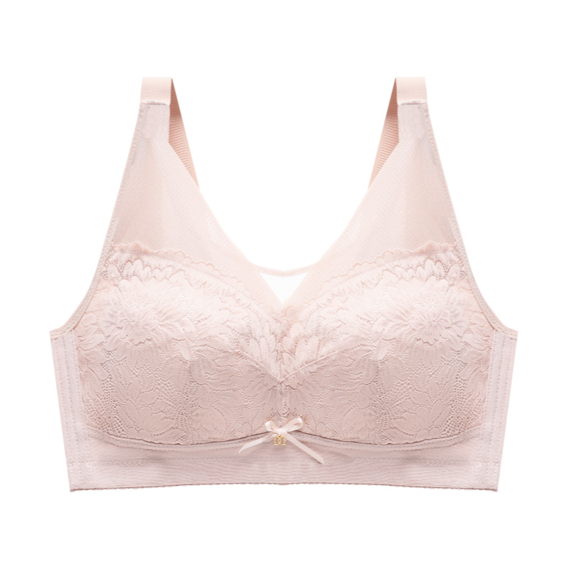 Picture of Underwear summer thin women's big chest small push-up adjustable breast-collecting anti-sagging upper support bra plus size bra
