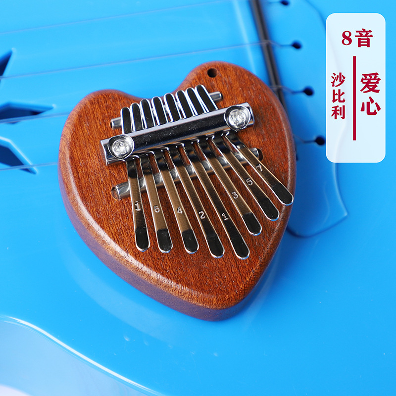 Picture of Mini Thumb 8-Tone Mini Calimba Crystal Transparent Five-Finger Portable Beginner's Finger Instrument
