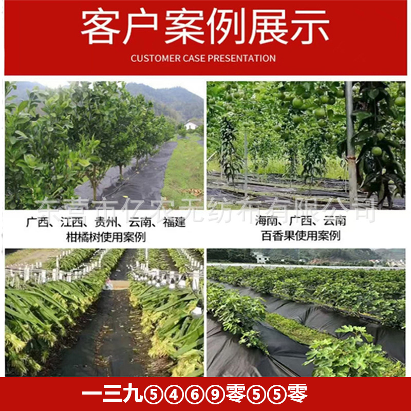 Picture of Factory supply agricultural anti-weeding non-woven fabric for summer weeding floor cloth black permeable non-woven fabric anti-grass cloth