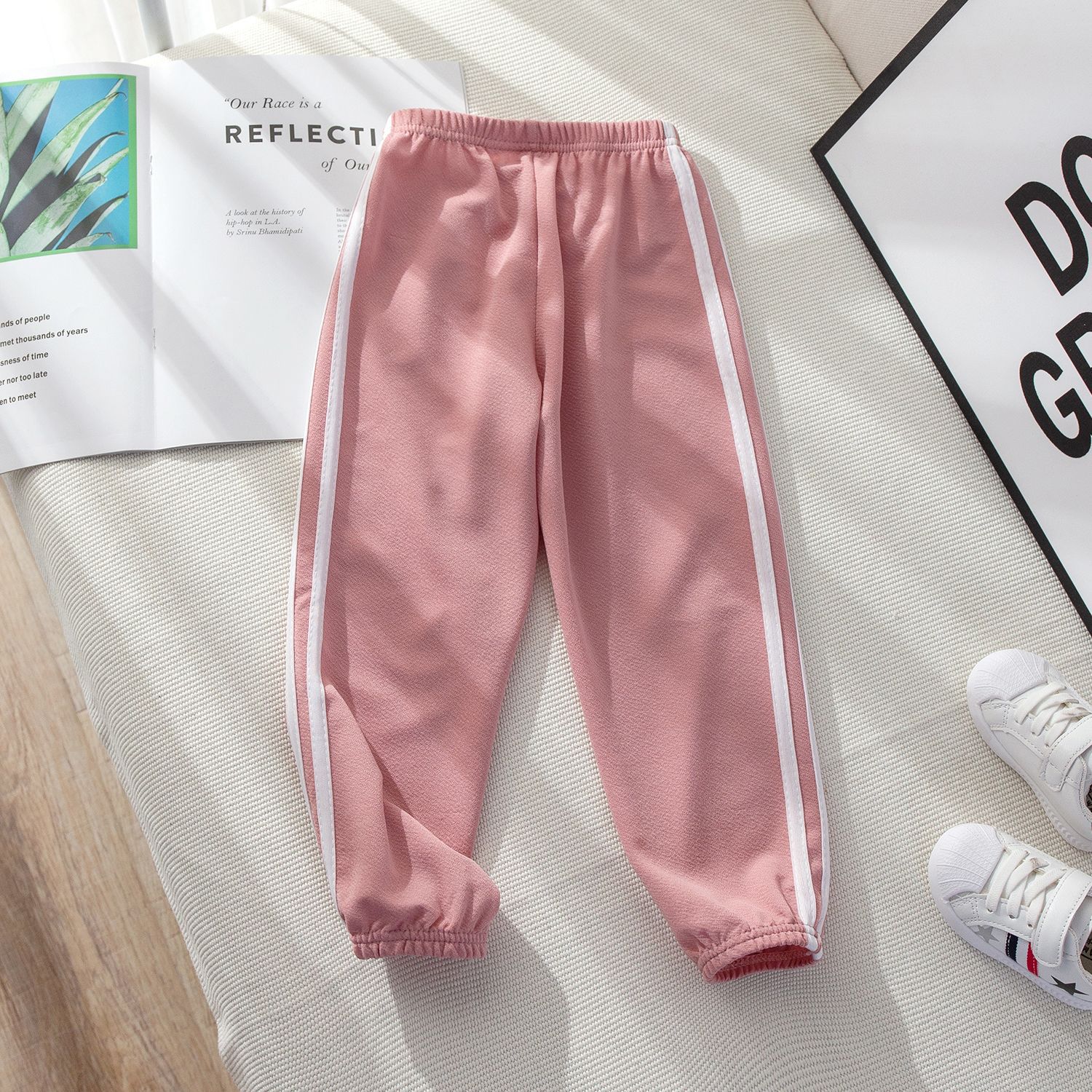Picture of Girls' Summer New Arrival Fashionable Trousers Children's Western Style Casual Anti-mosquito Pants Female Baby Korean Style Plaid Bloomers Trendy