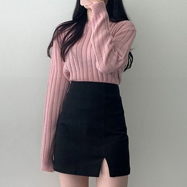 Black Bag Skirt Women's Bag Hip Skirt Skirt Spring and Summer Slimming High Waist Split One-Step Skirt a-Word New Wrap Skirt