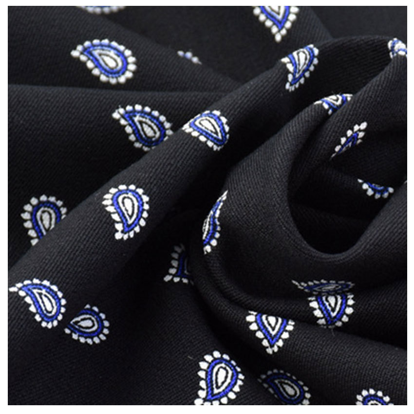 Woven 40/2 + 70D cotton four-sided elastic twill printed pants fashion tooling fabric 295g